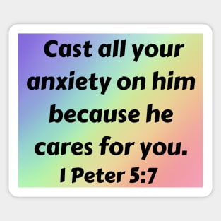 Bible Verse 1 Peter 5:7 Sticker